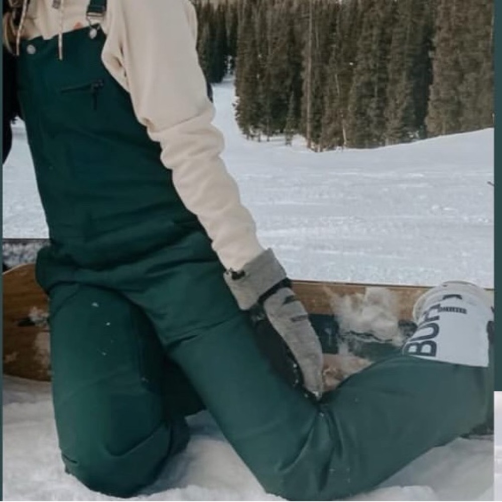 Airblaster Sassy Hot Bib, Hunter Green, L | Ski Snowboarding Snow Pant/ Overalls